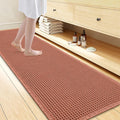 Smiry Waffle Bath Mat 72x24, Extra Soft Absorbent Bathroom Rugs, Non Slip Machine Washable Quick Dry Bath Rugs for Bathroom Floor, Tub, Shower, Home Decor Accessories, Orange