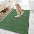 OLANLY Large Bathroom Rugs 59x35, Extra Soft Absorbent Chenille Bath Rugs, Rubber Backing Quick Dry, Machine Washable Bath Mats for Bathroom Floor, Tub and Shower, Home Decor Accessories, Olive Green