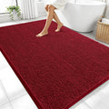 OLANLY Large Bathroom Rugs 70x46, Extra Soft Absorbent Chenille Bath Rugs, Rubber Backing Quick Dry, Machine Washable Bath Mats for Bathroom Floor, Tub and Shower, Home Decor Accessories, Red