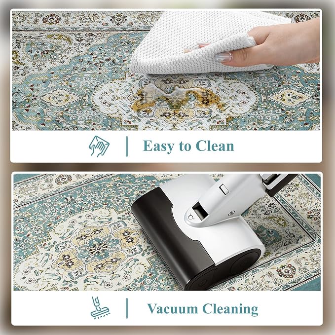 Collive Boho Anti Fatigue Kitchen Mats Sets 2 Piece Non Skid Kitchen Mats for Floor Cushioned Kitchen Rugs and Mats Waterproof Ergonomic Comfort Standing Mat Runner for Kitchen,Home,Office,Laundry