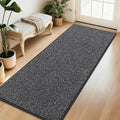 BEQHAUSE Dirt Trapper Door Mat 32" x 72", Non-Slip Washable Doormats Entrance Mat, Dirt Resistant and Absorbent Welcome Mat, Low Profile Floor Mats for Front Back Door and Entryway, Charcoal