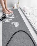 OTHWAY Shower Mat Non Slip Without Suction Cups, Quick Drying Bathtub Mat Non Slip for Shower Bathroom, PVC Loofah Shower Mat for Wet Areas (Grey)