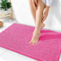 OLANLY Thick Bathroom Rugs 36x24, Extra Soft Absorbent Chenille Bath Rugs, Rubber Backing, Machine Wash Dry, Bath Mats for Bathroom Floor, Tub and Shower, Home Decor Accessories, Hot Pink