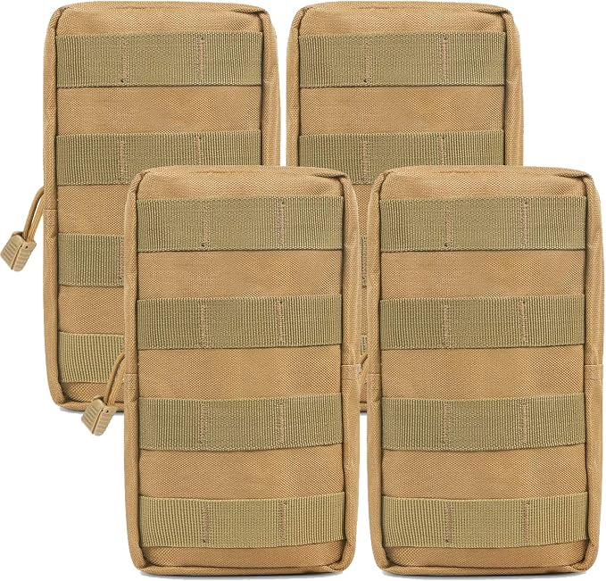 4-Pack Molle Pouch Tactical Molle Pouches Compact Utility EDC Waist Bag Pack