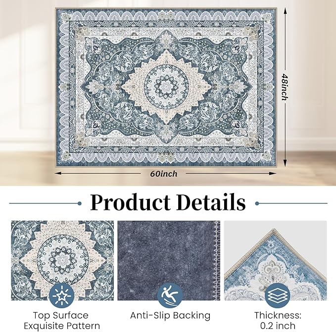Office Chair Mat for Hardwood Floor & Tile Floor,48"X 60" Heavy Duty Desk Chair Mat for Hard Floors, Under Desk Rug for Rolling Computer Chair,Anti Slip,Low Pile Carpet Floor Protector-Square