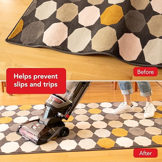 Rug Grip Rug Gripper Double Sided Non-Slip Residue Free Carpet Tape for Area Rugs and Runners - Works on All Floor Types including Hardwood, Tile, Carpet and Vinyl (6in" x 25ft)
