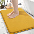 OLANLY Thick Memory Foam Small Bathroom Rugs 24x16, Extra Soft Absorbent Bath Rug, Quick Dry Bath Mats, Non-Slip, Machine Washable Mat for Floor, Tub and Shower, Home Decor Accessories, Golden Yellow