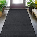 Durable Rubber Door Mat - Heavy Duty, Indoor/Outdoor, Easy Clean, Waterproof, Low-Profile Mat for Entry, Patio, Garage - Stylish (Charcoal, 6' x 4' (Mud Trapper))