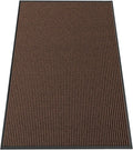 Indoor Outdoor Door Mat, 8' x 4' Doormat for Entryway, Rubber Backing Non Slip Front Door Mat Outside Entrance, Super Absorbent Commercial Floor Mat for Home Office, Brown