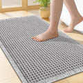 Smiry Waffle Bath Mat 24x16, Extra Soft Absorbent Bathroom Rugs, Non Slip Machine Washable Quick Dry Bath Rugs for Bathroom Floor, Tub, Shower, Home Decor Accessories, Light Grey