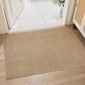CHAMPANT Indoor Door Mat 2x3 Feet Brown Small Area Rug Washable Front Door Mat Anti Slip Entrance Carpet Front Porch Bathroom Kitchen Bedroom Entrance