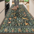DUKINO 3x6 Washable Runner Rug, Low Pile Animal Print Non Slip Runner Rug for Kitchen, Lightweight & Non Shedding Indoor Carpet for Hallway, Kitchen, Entryway, Bathroom, Laundry, Black