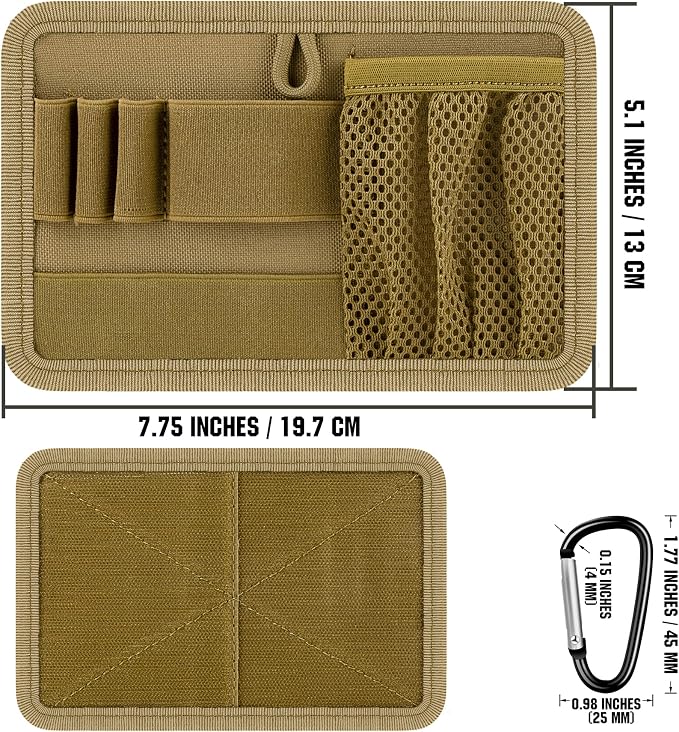 bvya Tactical Bag Insert Modular Panel Organizer Utility Admin Pouch Hook Fasteners for Gadgets