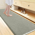 Smiry Waffle Bath Mat 72x24, Extra Soft Absorbent Bathroom Rugs, Non Slip Machine Washable Quick Dry Bath Rugs for Bathroom Floor, Tub, Shower, Home Decor Accessories, Green & Cream