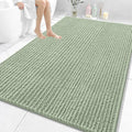OLANLY Bathroom Rug Mat 70x46, Thick Soft and Absorbent Chenille Bath Mat, Non-Slip Rubber Backing, Machine Washable Quick Dry Bath Rugs for Tub Shower Floor, Home Decor Accessories, Sage Green
