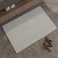 Mecko Bath Mat Rug, Ultra Thin Bathroom Rug -Rubber Non-Slip Quick Dry Absorbent Bath Mat Fit Under Door, Faux Suede Surface Bathroom Floor Mats for Bath, Shower, or Sink (Light Grey,24"x36")