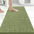 Bcoimo 44x24 Chenille Bath Mat – Non-Slip with Backing Bath Rug Ultra-Absorbent and Machine Washable Bathroom Mat Quick-Dry Design. Ideal for Bathroom Shower and Tub Areas
