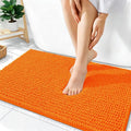 OLANLY Thick Bathroom Rugs 36x24, Extra Soft Absorbent Chenille Bath Rugs, Rubber Backing, Machine Wash Dry, Bath Mats for Bathroom Floor, Tub and Shower, Home Decor Accessories, Orange