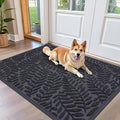 OLANLY Door Mat Indoor Outdoor Entrance, 47x32, Waterproof All-Weather All-Season Doormat, Sturdy Natural Rubber, Stain and Fade Resistant, Low Profile, Easy Clean Patio Entryway Mat, Black