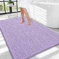 OLANLY Thick Large Bathroom Rugs 40x32, Extra Soft Absorbent Chenille Bath Rugs, Rubber Backing, Machine Wash Dry, Bath Mats for Bathroom Floor, Tub and Shower, Home Decor Accessories, Lavender