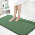 OLANLY Thick Memory Foam Bathroom Runner Rugs 44x24, Extra Soft Absorbent Long Bath Mats, Quick Dry, Non-Slip, Machine Washable Mats for Bathroom, Tub and Shower, Home Decor Accessories, Olive Green