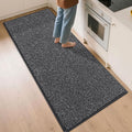BEQHAUSE Kitchen Runner Rugs 32"x72", Non-Slip Kitchen Mats for Floor, Super Absorbent and Stain Resistant Kitchen Rug, Machine Washable Rugs for Kitchen, Hallway, Laundry & Sink, Charcoal