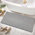 Shower Mat Non Slip 40.2 x16.1 Inch, Loofah Shower Mat Anti Slip Tub Mat Without Suction Cups, Shower Floor Mat for Wet Area, Quick Drying, Grey