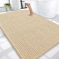 OLANLY Thick Large Bathroom Rugs 70x46, Extra Soft Absorbent Chenille Bath Rugs, Rubber Backing, Machine Wash Dry, Bath Mats for Bathroom Floor, Tub and Shower, Home Decor Accessories, Beige
