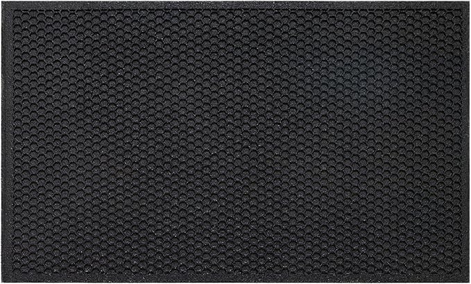 Mohawk Home Indoor Outdoor 1' 6" x 2' 6" Heavy Duty Rubber Floor Mat Anti Slip Restaurant Kitchen for Garage Garden Industrial Pool Entrance Bar Wet Area