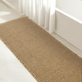 SUBRTEX Waffle Braided Bath Mat, 24" x 55" Soft Waffle Bath Rugs, Absorbent Non Slip Bathrooom Mats, Machine Washable Area Rug for Bathroom, Quick Dry, Khaki