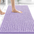 OLANLY Bathroom Rug Mat 30x20, Thick Soft and Absorbent Chenille Bath Mat, Non-Slip Rubber Backing, Machine Washable Quick Dry Bath Rugs for Tub Shower Floor, Home Decor Accessories, Lavender