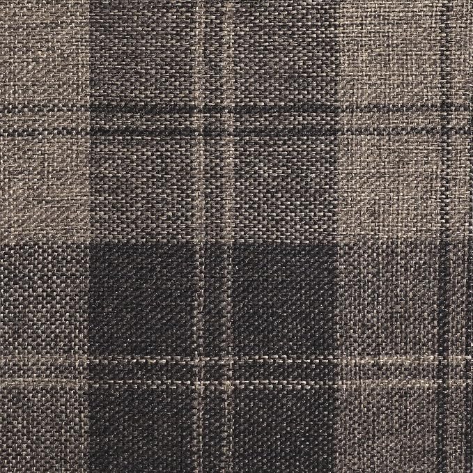 AAAAAcessories D-Shaped Chair Cushions, 2" Thick Dining Chair Pads with Ties and Removable, Machine-Washable Cover, 17" x 16", Set of 6, Brown Checkered