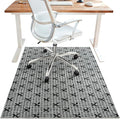 48"x60" Office Chair Mat for Hardwood Tile Floor, Under Desk Carpet Protector for Rolling Computer Chair Mat, Machine Washable Area Rug, Anti-Slip 1/5" Thick Low Pile Thin Floor Mat, Birch Grey