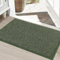BEQHAUSE Dirt Trapper Door Mat 24" x 36", Non-Slip Washable Doormats Entrance Mat, Dirt Resistant and Absorbent Welcome Mat, Low Profile Floor Mats for Front Back Door and Entryway, Green