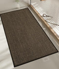 chakme Bathroom Rugs Mat 47x17, Ultra Thin Non Slip Bath Rug Runner Quick Dry Absorbent Bath Mat for Bathroom, (Brown, 47"x17")