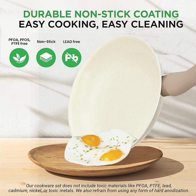 Nutrichef 54-Piece Marble Non-Stick Cookware and Bakeware Set, Professional Home Kitchen Collection with Multi-Sized Pots and Pans Set, and Heat-Resistant Tools