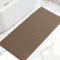 SUBRTEX Bathroom Rugs, 24" x 55" Chenille Bath Rug Soft Short Plush Bath Mat Soft Shower Mat Water Absorbent Shower Mat Quick Dry Machine Washable, Taupe Brown