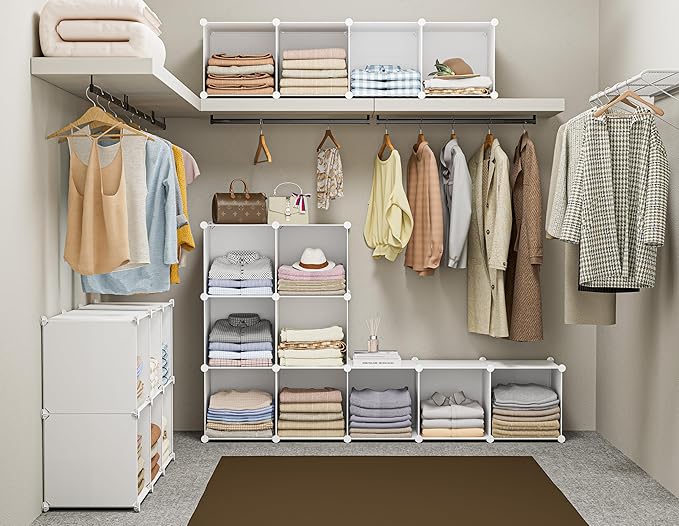 HOMIDEC 9 Cube Storage Organizer, Cubes Shelves for Living Room, Bedroom, White