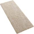 Yimobra Luxury Bathroom Rugs, Fluffy Bath Mats, Non Slip, Water Absorbent Microfiber, Machine Washable, Plush Runner Shower Rugs, Thick Matts for Bathroom Floor/Tub, 56" X 24", Light Beige and White
