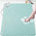 Shower Mat Bathtub Mat Non-Slip,32x24 inch, Soft Tub Mat with Drain,PVC Loofah Bath Mat (Phthalate Free) for Tub and Bathroom,Quick Drying,Green