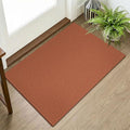 KOZYFLY Indoor Door Mat 2x3 ft Small Area Rugs Washable Front Door Mat Non Slip Rubber Backed Entryway Rug Cotton Entrance Doormat for Front Porch Kitchen Bedroom, Burnt Orange/Tan