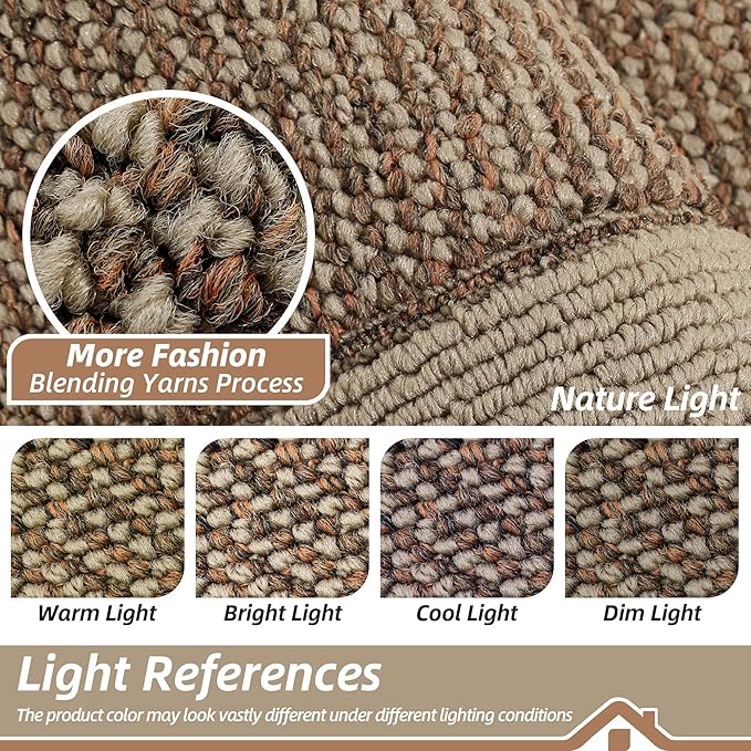 BEQHAUSE Kitchen Rugs and Mats Set of 2 Non-Slip Kitchen Mats for Floor, Absorbent and Stain Resistant Kitchen Runner, Machine Washable Rugs for Kitchen, Laundry & Sink, 20"x32"+20"x48", Taupe