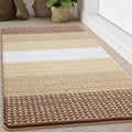 Kitinjoy Indoor Outdoor Door Mat, 71x47 Non-Slip Absorbent Dirt Trapper, Low-Profile Washable Inside Entrance Front Floor Mat, Sturdy Soft Entry Dotted Ombre Doormats for Entryway, Light Brown