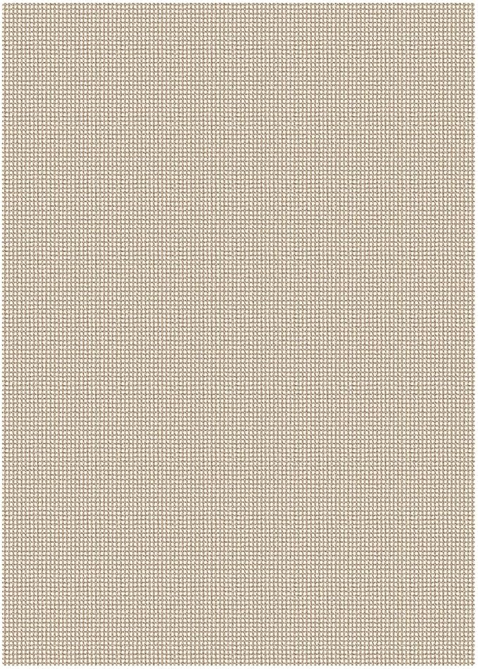 KOZYFLY Washable 5x7 Living Room Rug, Non Slip Woven Area Rugs, Braided Floor Carpet for Entryway, Kitchen, Bedroom, Dining Room, Office, Cotton Rug Indoor Decor, Ivory/Camel/Brown