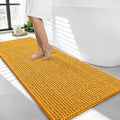 OLANLY Thick Bathroom Runner Rugs 44x24, Extra Soft Absorbent Chenille Bath Rugs, Rubber Backing, Machine Wash Dry, Long Bath Mats for Bathroom, Tub and Shower, Home Decor Accessories, Golden Yellow
