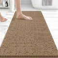 Bcoimo 44x24 Chenille Bath Mat – Non-Slip with Backing Bath Rug Ultra-Absorbent and Machine Washable Bathroom Mat Quick-Dry Design. Ideal for Bathroom Shower and Tub Areas