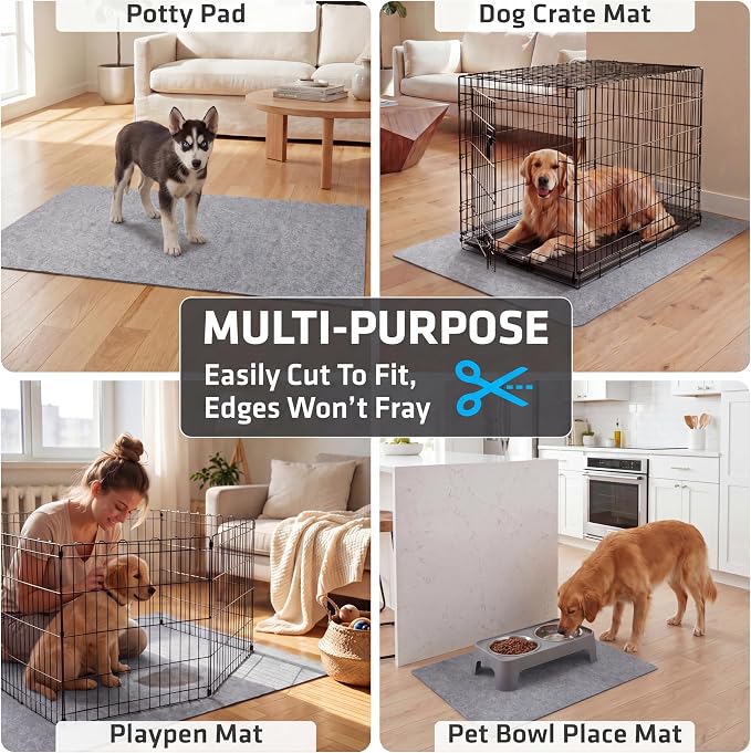 Drymate 2-Pack Washable Pee Pads for Dogs (29x36), Waterproof, Absorbent, Slip-Resistant, Reusable Pet Training Potty Puppy Mats, Housebreaking, Incontinence Bed Pads, Crate, Kennel (USA Made)