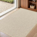 LEKEEPGO Door Mat 32"x47", Non Slip Door Mat Indoor Entrance, Rubber Backing Front Indoor Doormat Washable Absorbent Low-Profile Entryway Entry Resist Dirt Inside Door Mats, Khaki