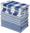 LANE LINEN 100% Cotton Kitchen Dish Cloths, Ultra Soft Absorbent Quick Drying Dish Towels, Multiweave Wash Cloths Dish Towel Sets, 12x12 Inches, 12 Pack - Navy