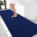 OLANLY Thick Bathroom Runner Rugs 70x24, Extra Soft Absorbent Chenille Bath Rugs, Rubber Backing, Machine Wash Dry, Long Bath Mats for Bathroom Floor, Tub and Shower, Home Decor Accessories, Navy